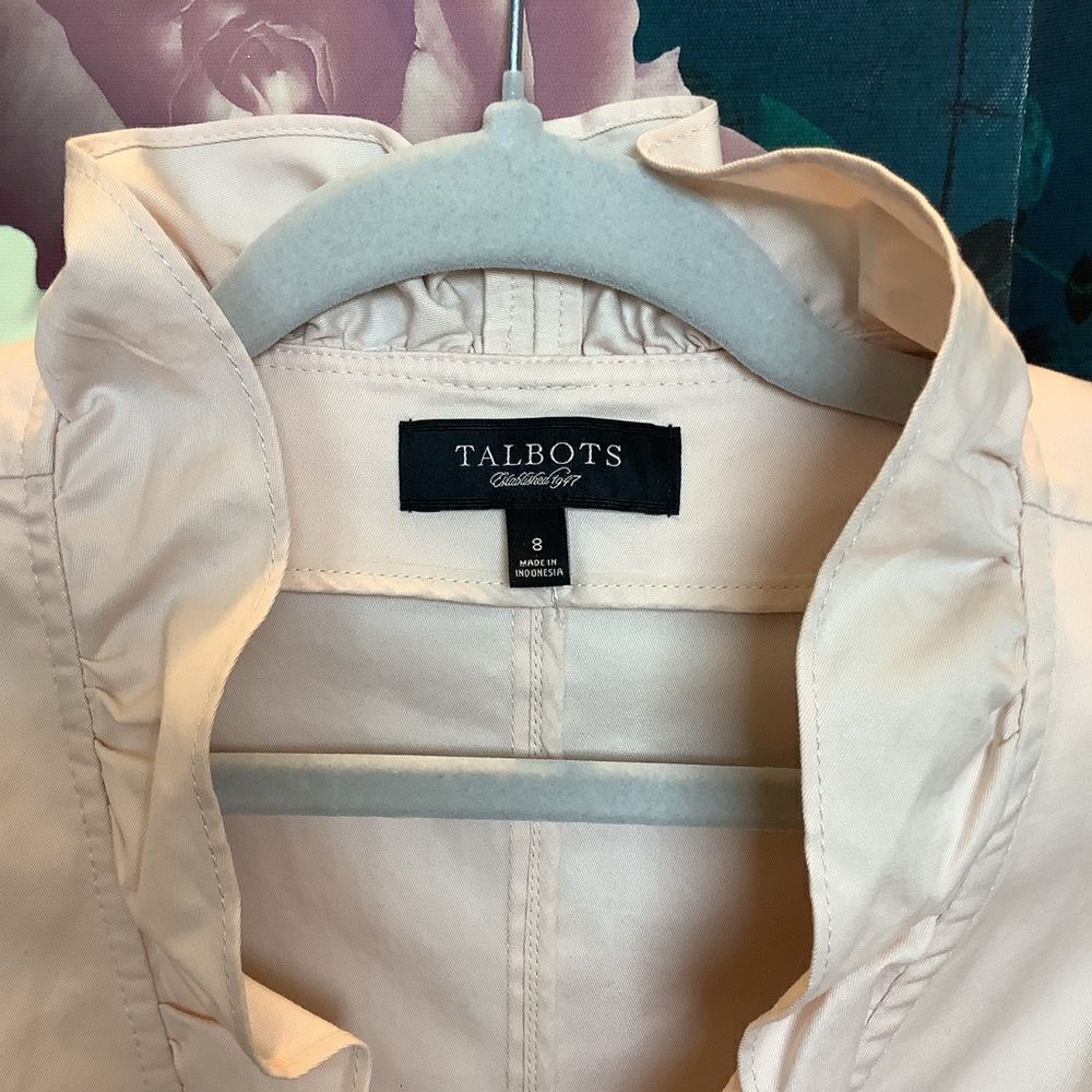 Talbots Light Pink Ruffle Jacket - Picture 2 of 7